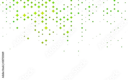 Light Green vector pattern with christmas stars.
