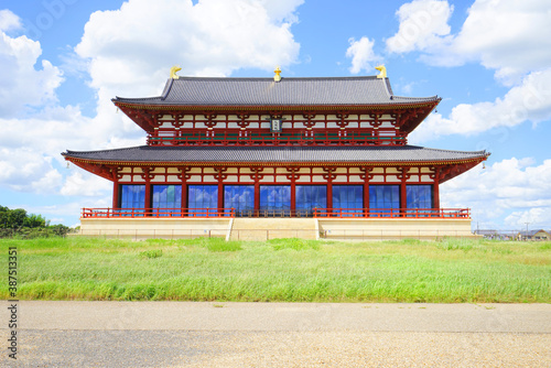 Daigokuden Hall of Heijo Palace in Nara Pref., Japan photo