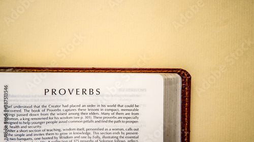 Fotografie Open pages of the bible background (book of Proverbs)