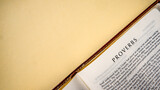 Open pages of the bible background (book of Proverbs)