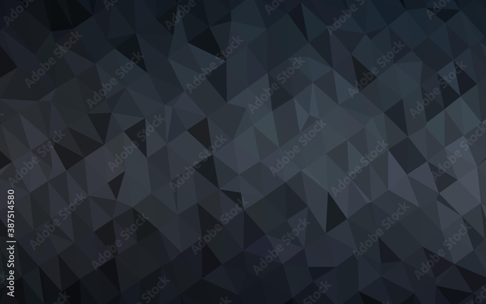 Dark Black vector triangle mosaic cover. Dark Black vector triangle mosaic cover.
