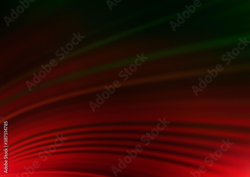 Dark Green, Red vector abstract blurred background.