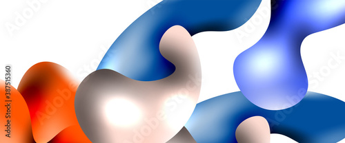 Fototapeta Naklejka Na Ścianę i Meble -  Bubbles abstract background. Liquid splashes on white vector template