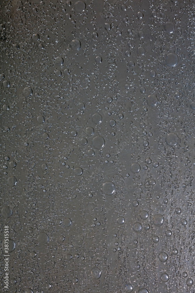 Plastic toilet glass surface with water droplets macro background fine modern art high quality prints products fifty megapixel