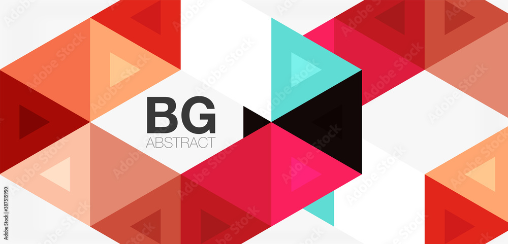 Mosaic triangle pattern abstract background for cover, banner, flyer and poster and other template
