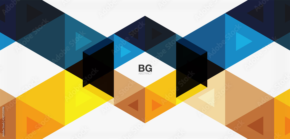 Mosaic triangle pattern abstract background for cover, banner, flyer and poster and other template