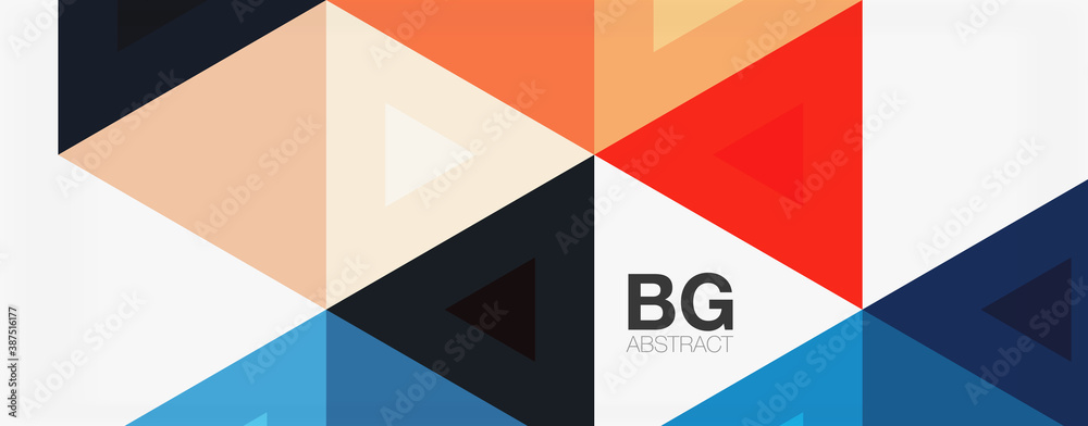 Mosaic triangle pattern abstract background for cover, banner, flyer and poster and other template