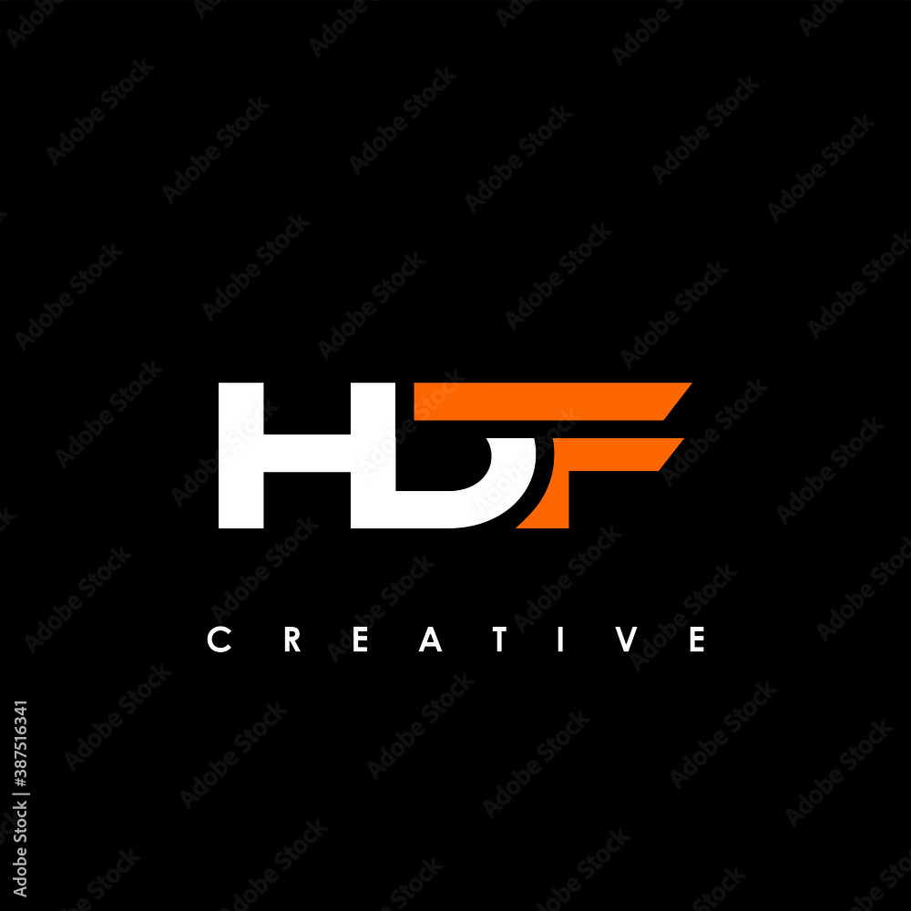 HDF Letter Initial Logo Design Template Vector Illustration HDF Letter Initial Logo Design Template Vector Illustration