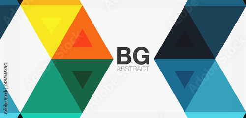 Mosaic triangle pattern abstract background for cover, banner, flyer and poster and other template