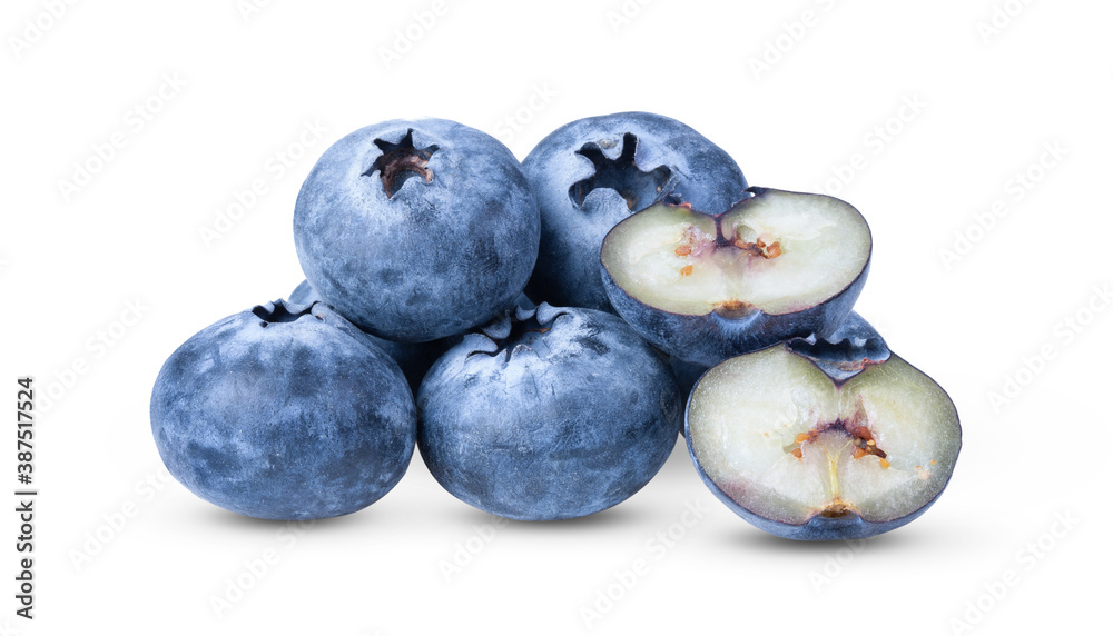 Obraz premium blueberry on white background