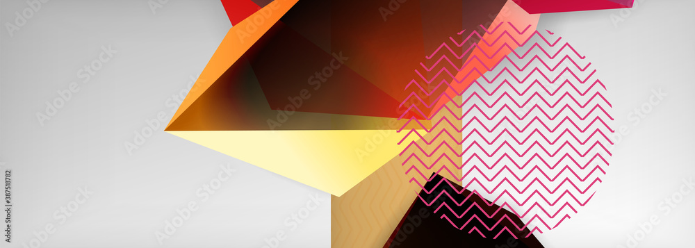Low poly 3d geometric shapes, minimal abstract background. Vector illustrations for covers, banners, flyers and posters and other Low poly 3d geometric shapes, minimal abstract background. Vector illustrations for covers, banners, flyers and posters and other