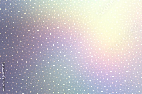 Wonderful holographic bedazzles glittering texture. Holidays decorative empty background. Lilac pink blue yellow gradient.