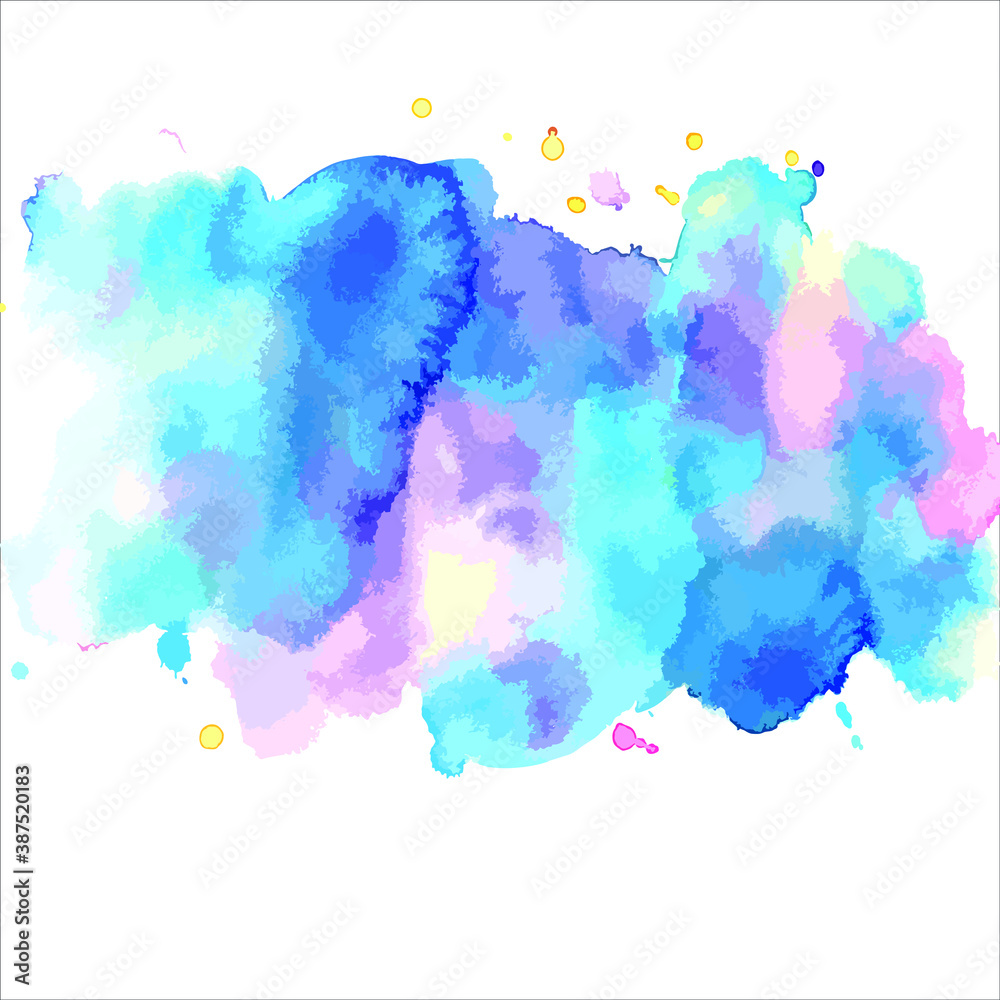 splashes of paint watercolor on white background.Vector Eps10