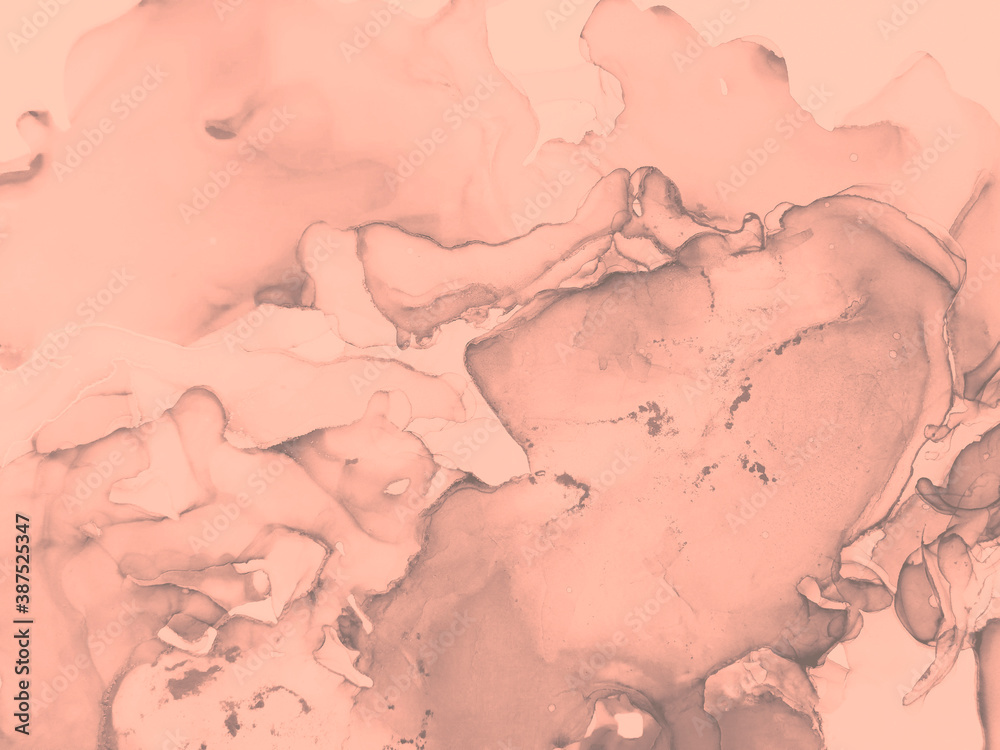 Fototapeta premium Watercolor Design. Alcohol Mocha Composition.