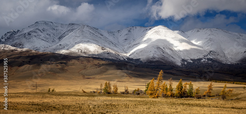 Chuya range in autumn, Mountain Arcturus, Russia, Altai Republic in September photo