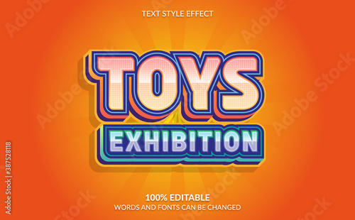 Editable Text Effect, Toys Exhibition Text Style