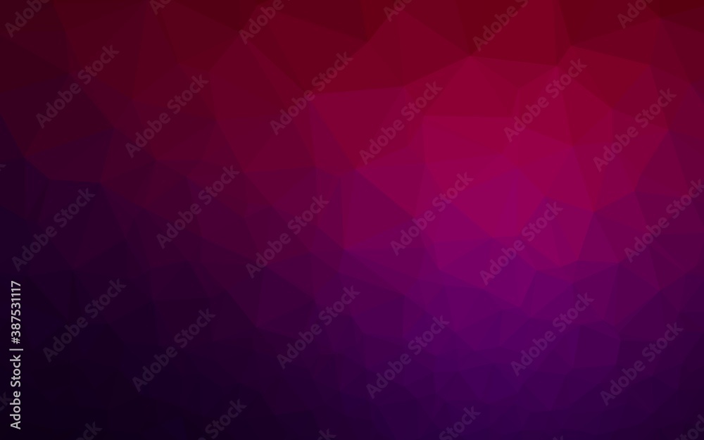 Dark Purple vector polygon abstract layout. Dark Purple vector polygon abstract layout.