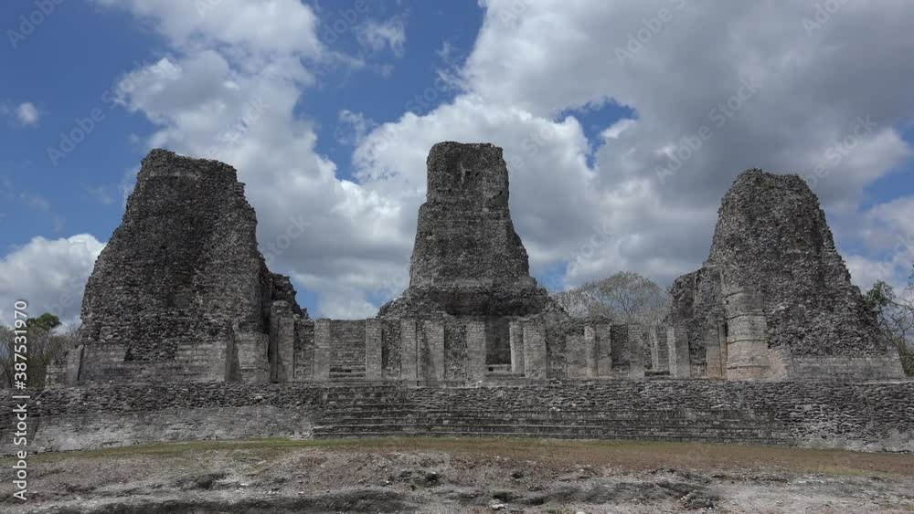 Three Towers Building (Structure I) of Xpuhil Mayan Ruins. Timelapse. Mexico
Three Towers Building (Structure I) of Xpuhil Mayan Ruins. Timelapse. Mexico