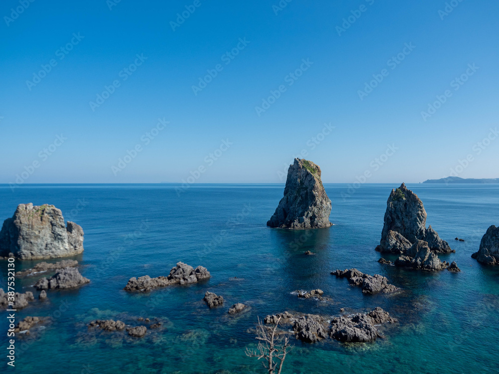 Naklejka premium 海上アルプスの風景