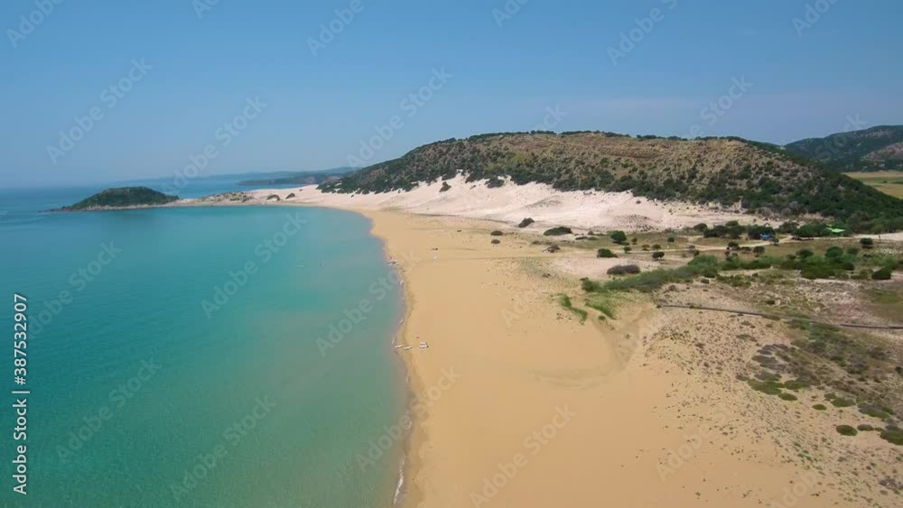 North Cyprus Golden Sand Beach Karpass Peninsula drone footage North Cyprus Golden Sand Beach Karpass Peninsula drone footage
