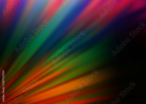 Dark Multicolor, Rainbow vector blurred background.