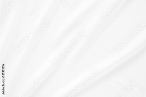 White fabric, cloth soft waves texture background./ Soft image.
