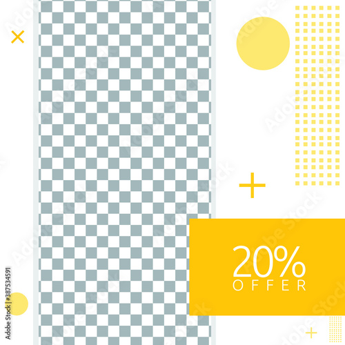 Social media post background for ads, sale discount