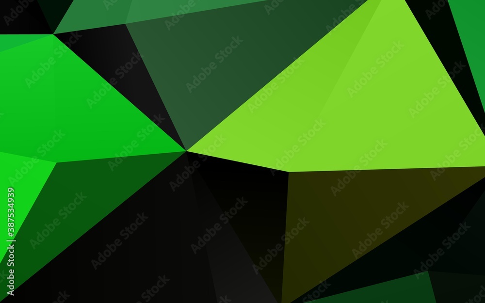 Dark Green, Yellow vector polygon abstract background. Dark Green, Yellow vector polygon abstract background.