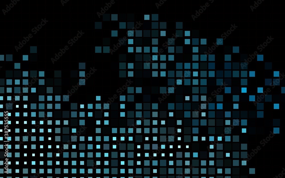 Dark BLUE vector background with rectangles.