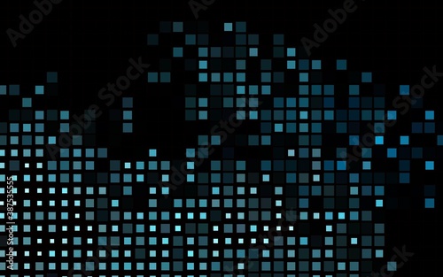 Dark BLUE vector background with rectangles.