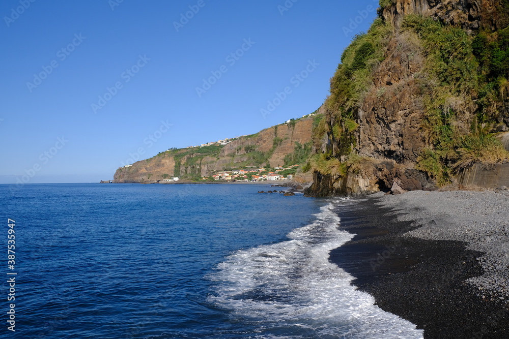 Fototapeta premium Ponta Do Sol coastline and cliffs, Madeira Island, Portugal