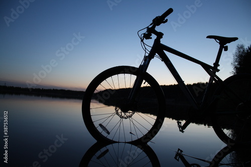 silhouette of a bike