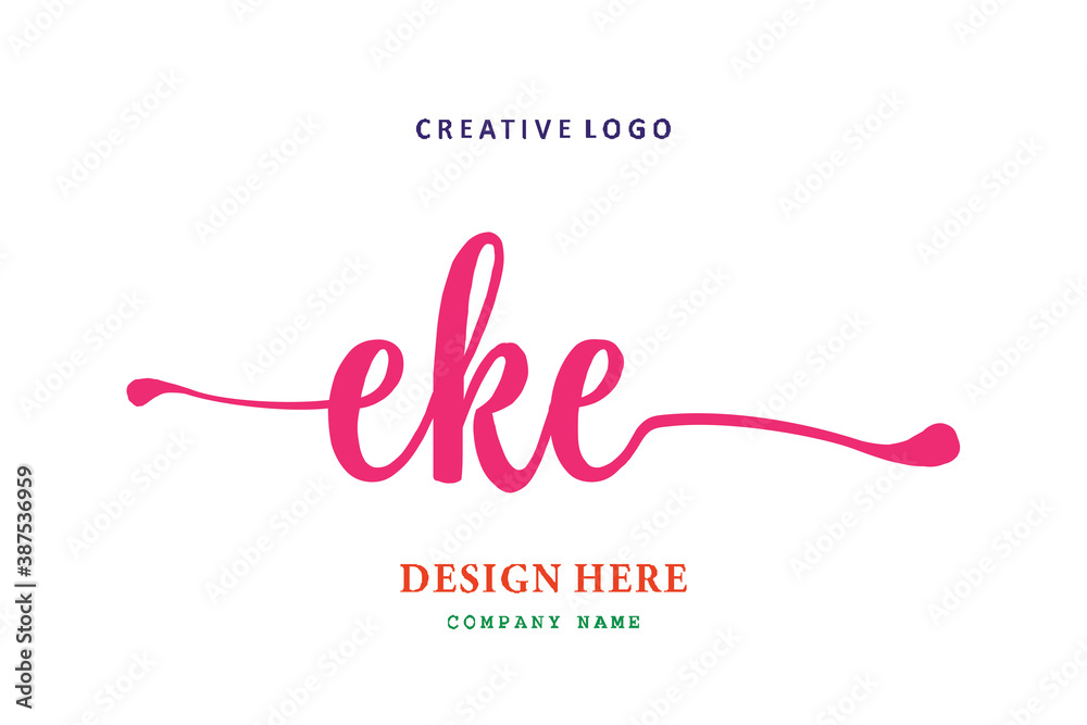 EKE lettering logo is simple, easy to understand and authoritativePrint