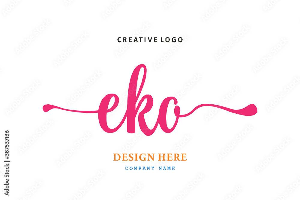 EKO lettering logo is simple, easy to understand and authoritativePrint EKO lettering logo is simple, easy to understand and authoritativePrint