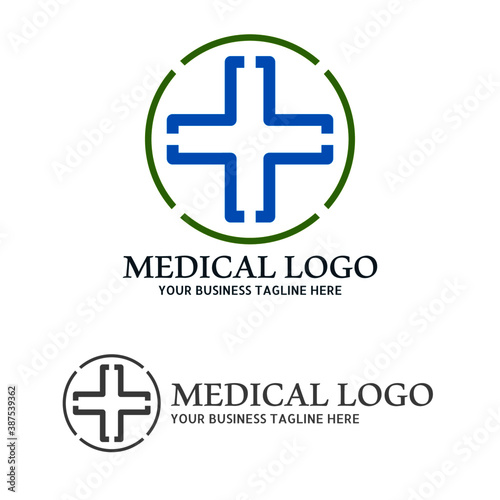 Medical health-care logo design template. Health Care Vector Logo Template. Medical pharmacy logo design.
