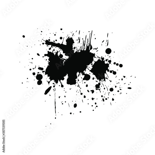 Vector of a splash of black ink on white background. Eps10 vector illustration.