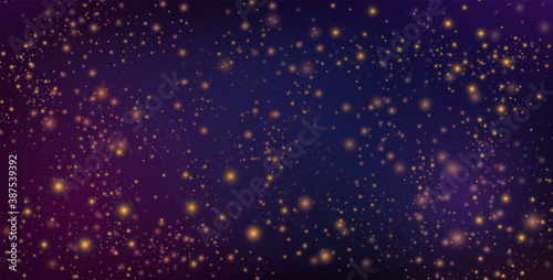 Space. Space background. Stars and galaxies. Night sky. Universe, black background, gradient. Vector