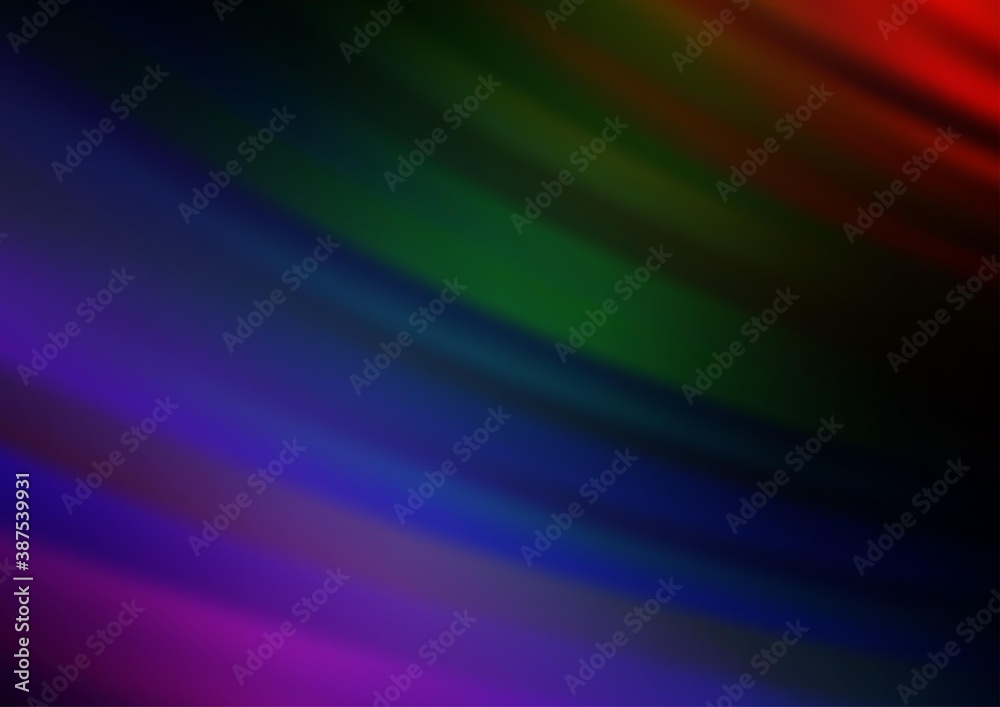 Dark Multicolor, Rainbow vector pattern with narrow lines.