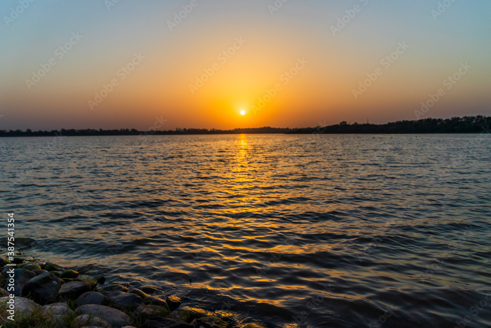 Sunset at Sukhna Lake Chandigarh