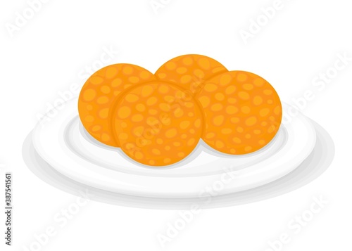 Boondi laddu Indian Sweets or Mithai Food Vector