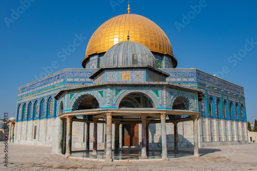 Obraz na płótnie The Dome of the Rock from Al-Aqsa Mosque in Palestine w salonie