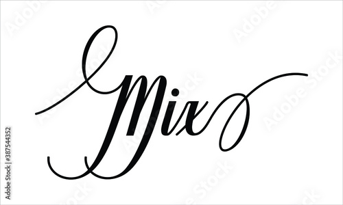 Mix Script Typography Cursive Calligraphy Black text lettering Cursive and phrases isolated on the White background for titles, words and sayings