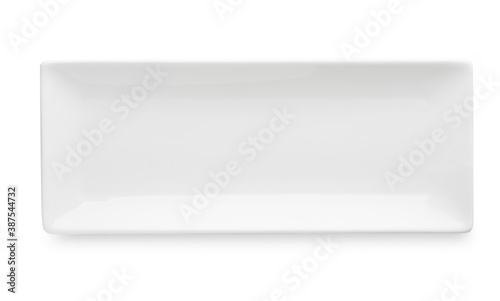 Rectangular plate on white background