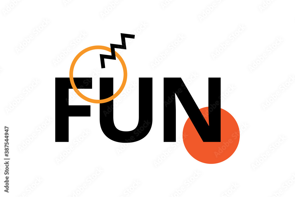 Modern, creative graphic design of a word Modern, creative graphic design of a word