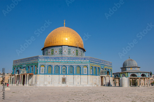 The Dome of the Rock from Al-Aqsa Mosque in Palestine