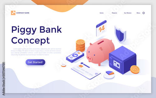 Isometric Vector Landing Page