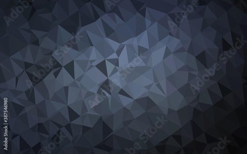 Dark BLUE vector abstract polygonal texture. © Dmitry