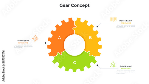 Flat Infographic Vector Template