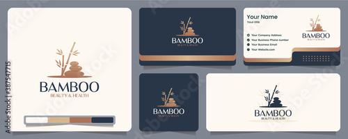 bamboo stone ,spa ,balance , business card and logo design