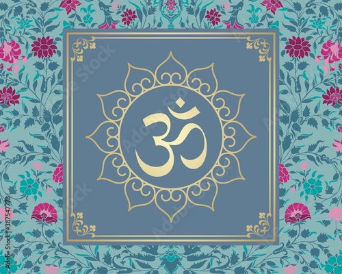 aum syllable , paisley design ,Hinduism , India	